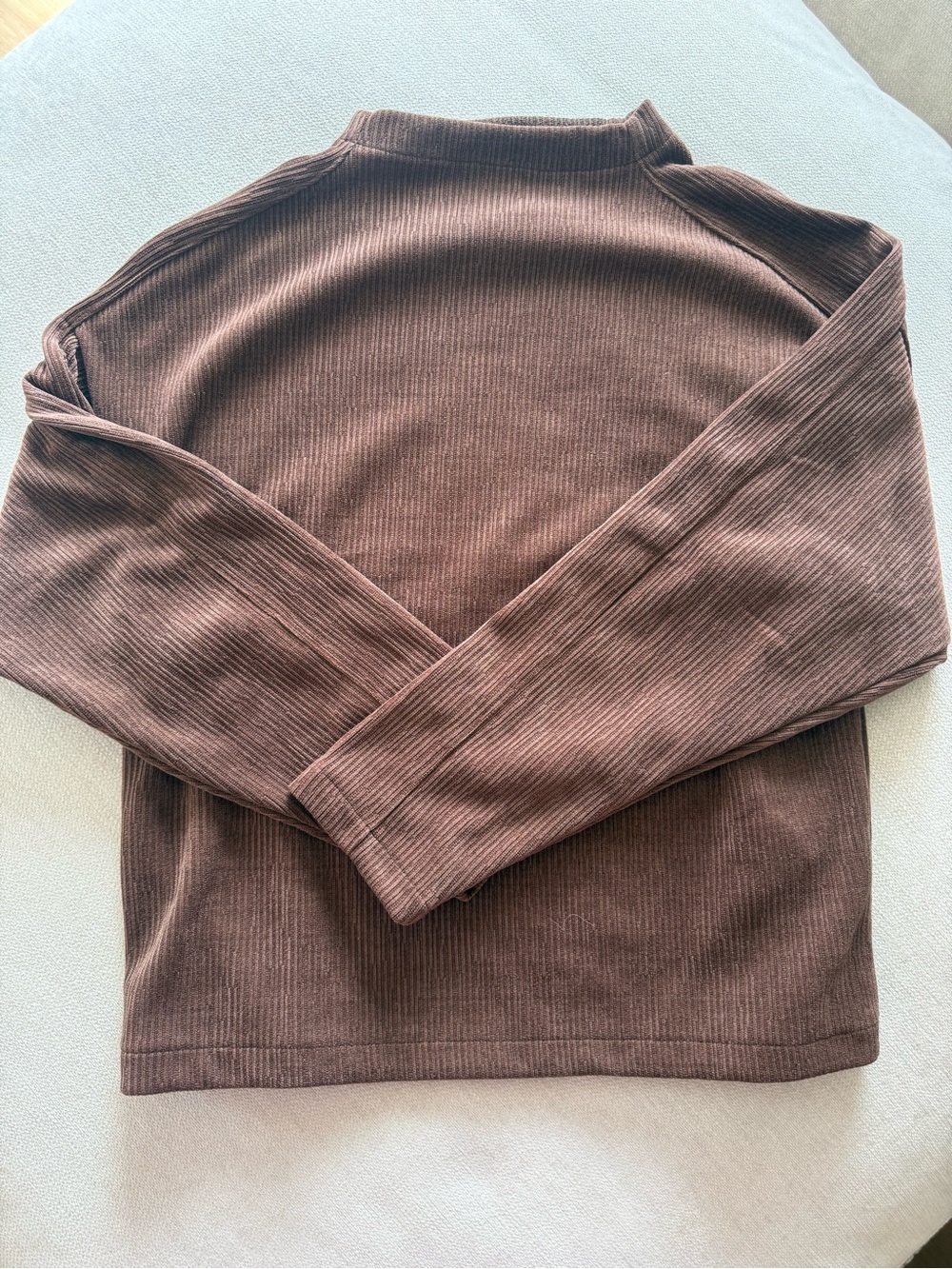 Madewell Ribbed Turtleneck Sweater in Brown